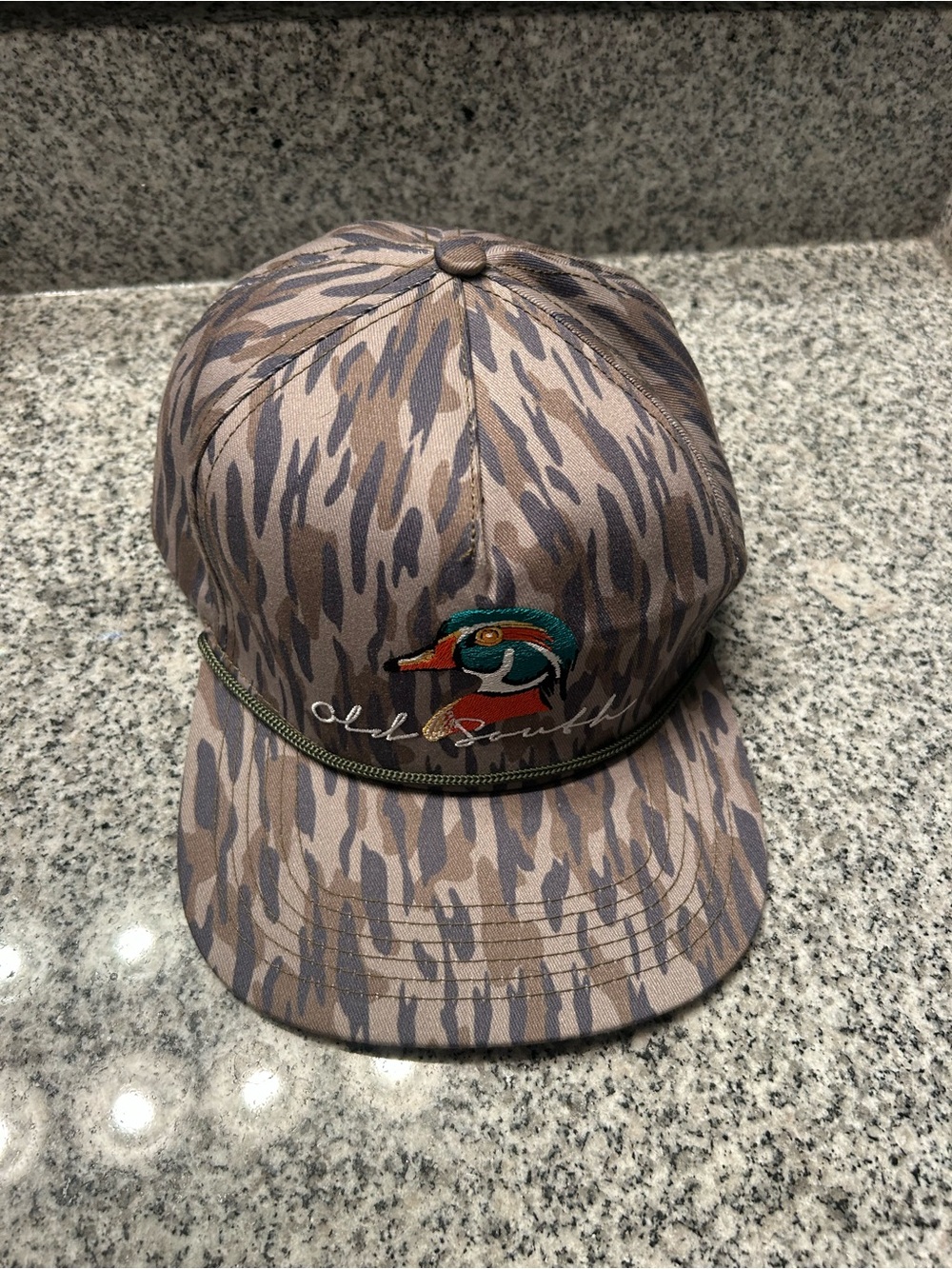 Old south Camo Duck Embroidered Snapback Hat